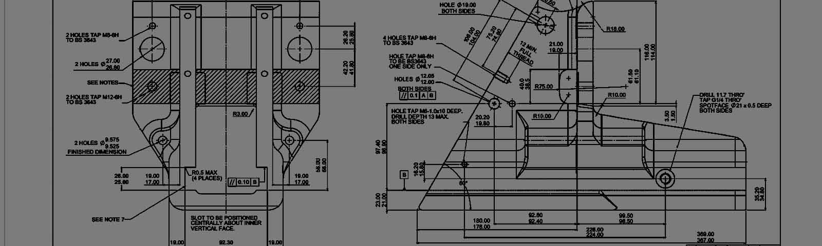Design drawings for custom castings and forgings