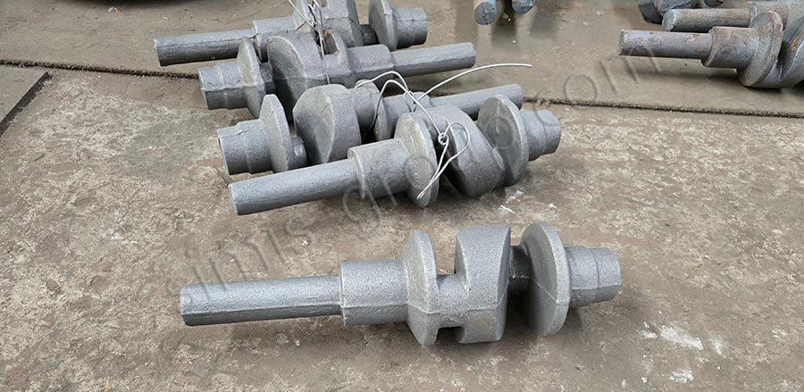 Cast alloy cast iron crankshaft