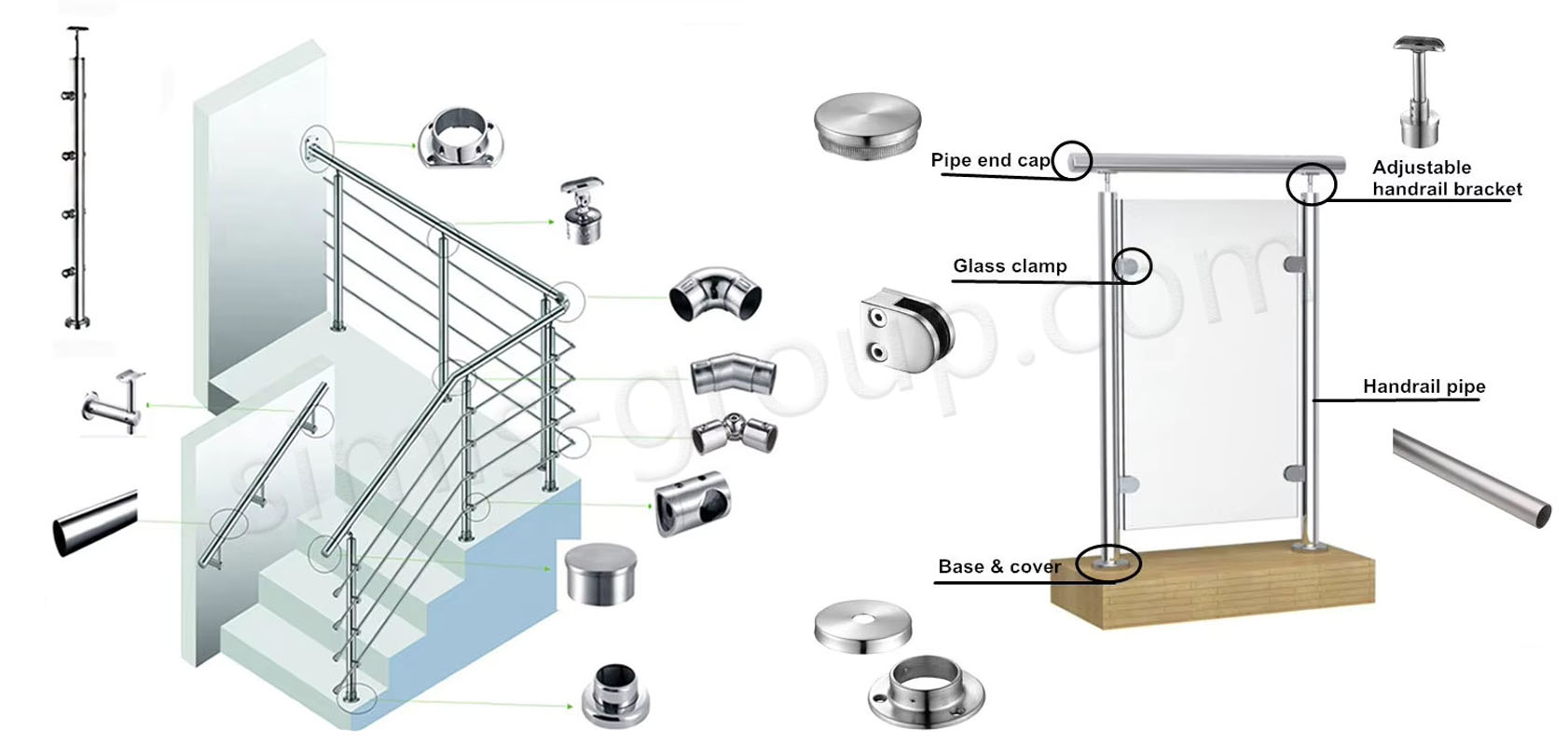 custom Stair Handrail Components