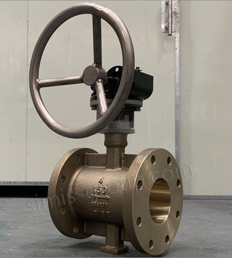 Custom Flanged Aluminum bronze alloy butterfly valve