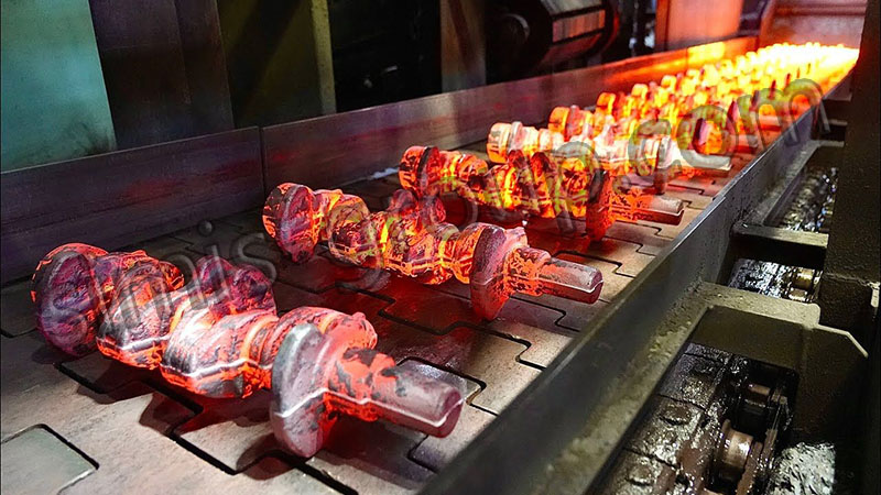 Heat treatment of steel crankshaft